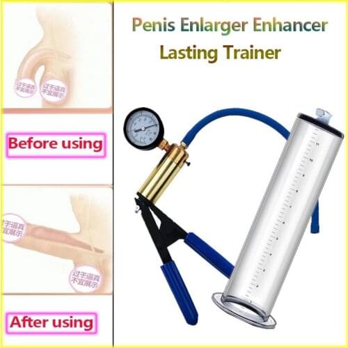 Male Penis Enlargement Vacuum Pump Penis Enlarger Enhancer Flange Pump Sex Toys For Men Lasting Trainer Adult Erotic Product +18