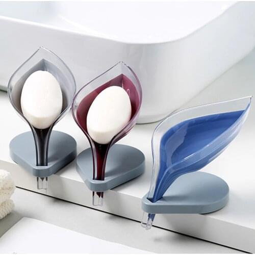 Leaf Shape Soap Box Bathroom Soap Holder Dish Storage Plate Tray Bathroom Soap Holder Case Kitchen Supplies Bathroom Gadgets