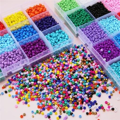 Czech Glass Seedbeads Kit Lobster Clasps Beading Cord Crystal Beads Box Set For Jewelry Making DIY Earring Bracelet Necklace