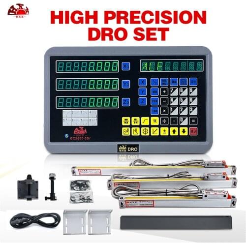 2020 New Hxx 3 axis Dro GCS900-3D/ Digital Readout and 3 pcs GCS898 50-1000mm Linear Scales/Encoder For All Mill Machine