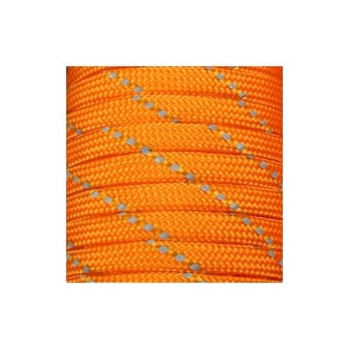 Freeshipping orange Reflective Paracord 550 Parachute Cord Lanyard Rope Mil Spec Type III 9 Strand 100 FTumbrella rope