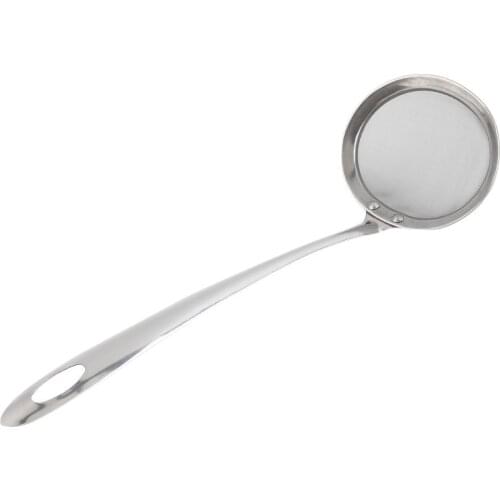 Practical Multifunctional Stainless Steel Kitchen Mesh Colander Scoop Strainer Soup Skimmer Scoop Colander Kitchen Accessories