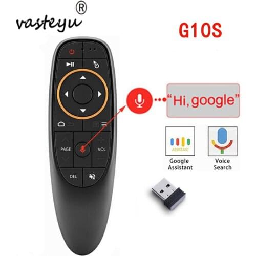 G10 G10S Pro Voice RemoteVasteyu Control 2.4G Wireless Air Mouse Gyroscope IR Learning for Android tv box X96 mini T95 H96Max