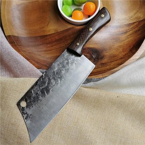 SHUOJI Butcher Cleaver Knife Peeling Shaving Picking Cooking Cutlery Vegetables Meat Kitchen Knives Sharp Chopping Forging Tools