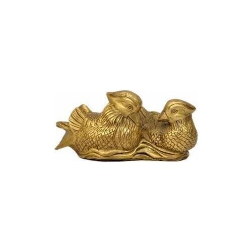 Statue Sculpture A small copper ornaments Yuanyang wedding wedding gifts to help couples harmony marriage