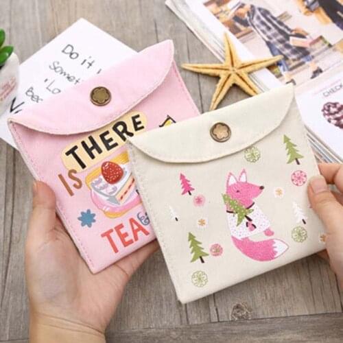 Tampon Storage Bag Sanitary Pad Pouch Women Napkin Towel Cosmetic Bags Organizer Ladies Sanitary Pad Bag Tampon Holder Organizer