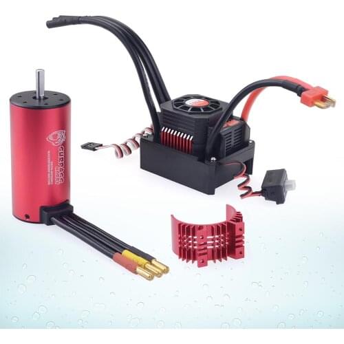 SURPASS HOBBY 3670 2650kv Sensorless Brushless Motor W/ Brushless ESC 120A With Heatsink Cover Waterproof For 1/10 RC Car
