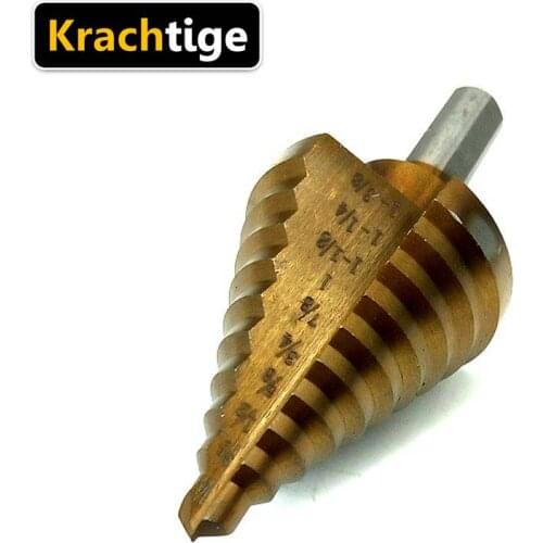 Krachtige 1/4 - 1-3/8 Hss Step Cone Drill Bit Hole Cutter Set 10 Steps Metric Step Drill Wood Plastic Metal Drilling