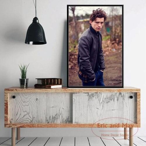 Tom Holland Movie Actor Star Art Painting Vintage Canvas Poster Wall Home Decor