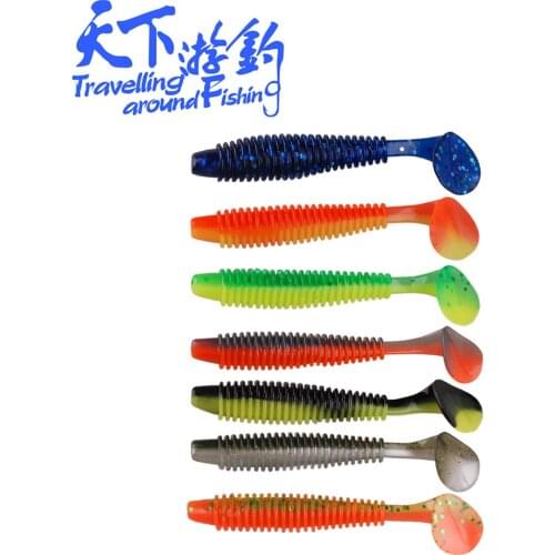TRA 5Pcs Soft Bait 70mm 2.6g Fishing Lure Silicone Baits Isca Artificial Pesca Fishing Wobblers Leurre Peche Jig Bait Soft Lure