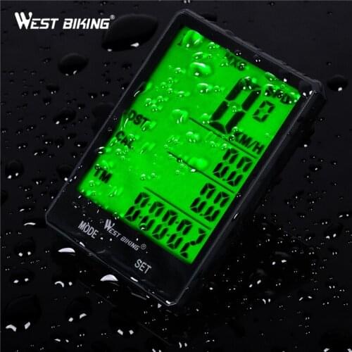 Waterproof Speedometer Odometer 2.8" Large Screen Bicycle Computer Stopwatch Wireless Wired Bike Computer Cycling Stopwatch