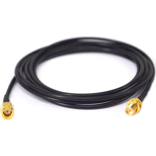 WIFI Antenna Extension Cable RP SMA Male to RP SMA Female RF Connector Adapter RG174 2M