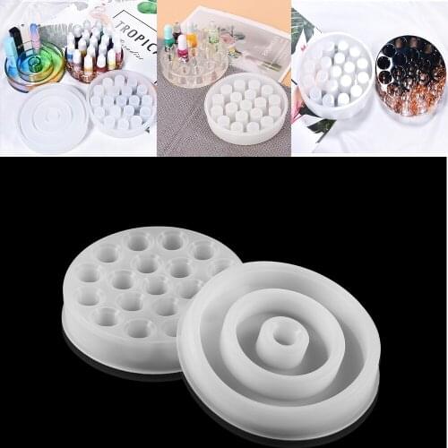 1 Pcs Crystal Epoxy Resin Storage Box Molds Lipstick Pigment Bottle Storage Box Silicone Mold for DIY Crafts Jewelry Making Tool