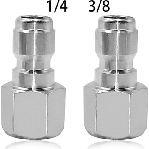 2Pcs Pressure Washer Coupler - Stainless Steel Male Quick Connect Plug, Female NPT Fitting, 5000 PSI
