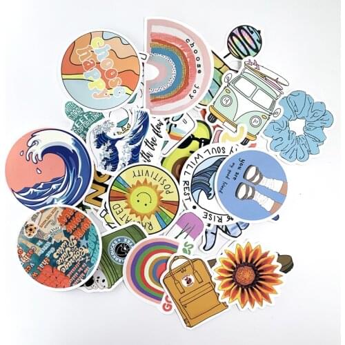 35Pcs/Pack Waterproof Popular Graffiti Sticker for Bicycle Guitar Luggage Laptop Motorcycle Car