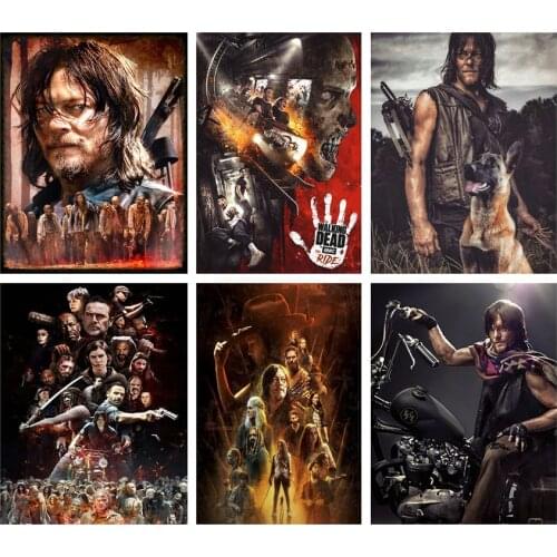 New Arrival The Walking Dead Diamond Painting Dog Crystal Embroidery Beads 5d Full Square Round Cross Stitch Kit Handwork Mosaic