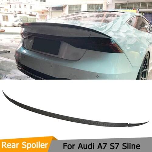 Carbon Fiber Spoiler for Audi A7 S7 Sline 2019 2020 car wing trunk lip spoiler