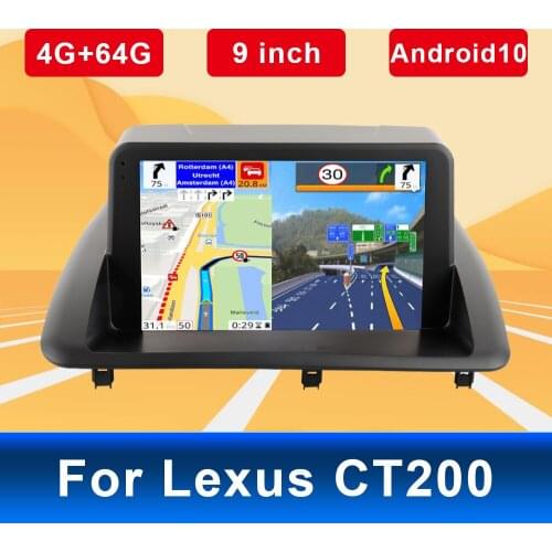 Car Navigator For Lexus CT200 9 Inch ISP HD Touch Screen Simple Convenient Video Stereo Audio Multimedia Player GPS Navigation