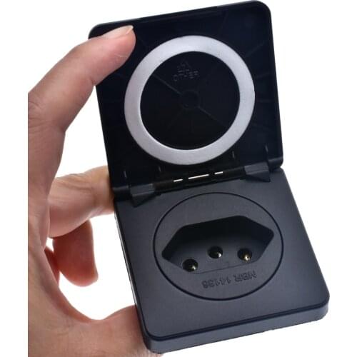 Brazil Waterproof Dustproof Industrial Socket 10A 250V IP44 AC Power Socket Power Connector Plug Electrical Socket