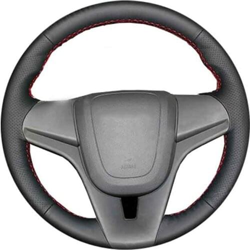 Car Steering Wheel Cover For Chevrolet Cruze Aveo Orlando Ravon R4 Customize DIY Steering Wrap Microfiber Leather Hand Sewing