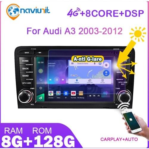 PX6 Car intelligent system 2 din radio android 10 screen For Audi RS3 Sportback A3 8P S3 2003-2012 video players autoradio 2DIN