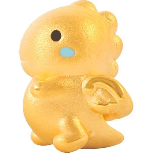 New 24K Yellow Gold Bracelet 999 Gold 3D Fly Dragon Bracelet