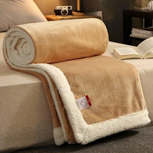 Blankets are thickened with winter solid colors to keep warm Farley coral velvet dormitory mens bed single woman