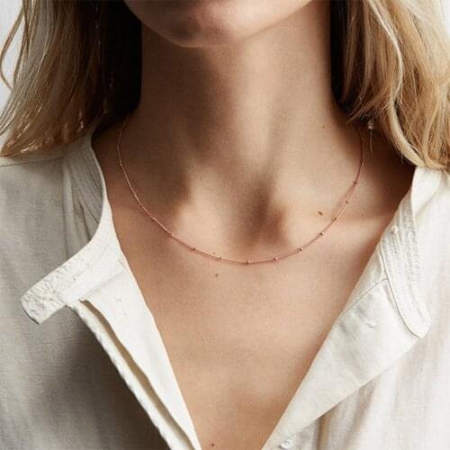 Single O-Chain Necklace for Women 2020 Simple Clavicle Chain Short Chokers Necklaces Party Anniversary Jewelry New