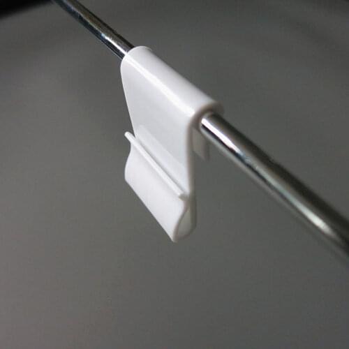 Plastic White PP Power Wing Clips S Shape Hanging Hang Display Hook Hanger for Metal Wire Shelf 3 Kinds 1000pcs/lot