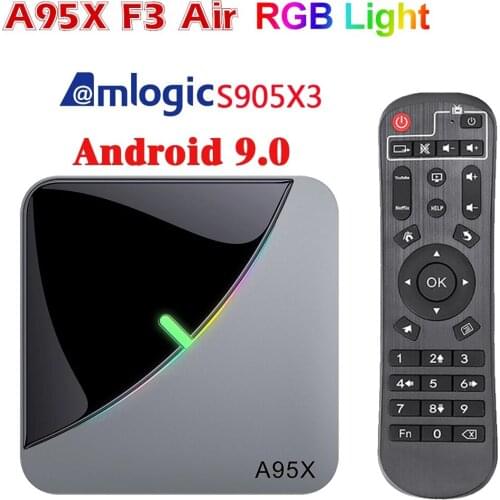 Smart TV Box Amlogic S905X3 A95X F3 Air Android 9.0 2.4G&5G Dual Wifi HDR BT 8K BT4.2 RGB Light Smart Set-top Box