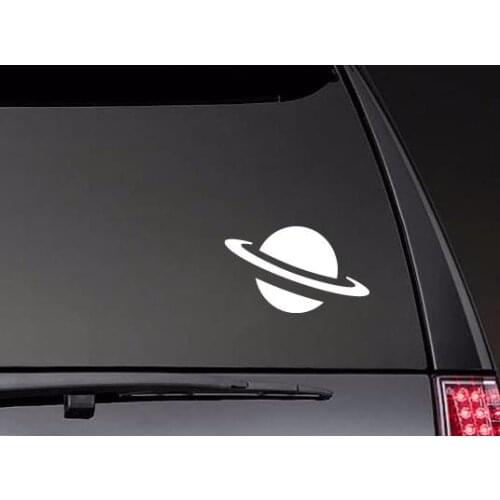 Simple Alien Planet With Ring Stickers Window Door Decal Vinyl Car Decals Art Bumper Decor ZP0443