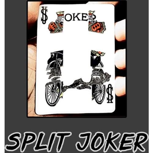 Split Joker Magic Tricks Playing Card Change Poker One to Four Card Magic and Trick Decks Close Up Performer Magic Props Street