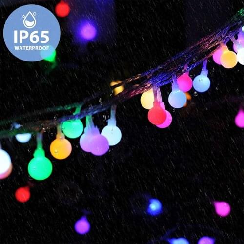 Outdoor Wedding Christmas Decoration LED Ball String Light Multi Color Waterproof Fairy Lamp Outdoor Atmosphere Light