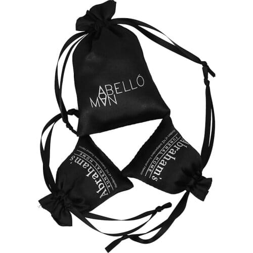 High quality small Satin drawstring jewelry bag gift hair packing bags custom 8*10cm for pearl jewelry storage