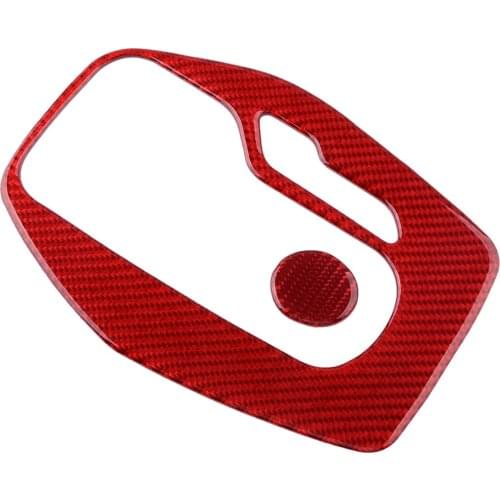 1Set Red Carbon Fiber Car Gear Shift Panel Cover Trim Moulding Fit for Chevrolet Camaro 2016 2017 2018 2019 2020