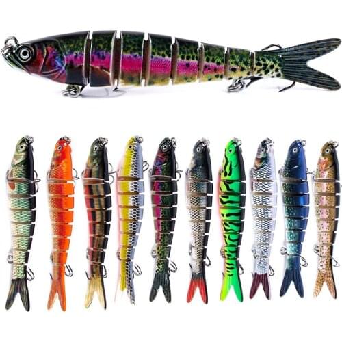 1Pcs 10cm 11.4g Sinking Wobblers Fishing Lures Jointed Crankbait Swimbait 8 Segment Hard Artificial Bait For Fishing Tackle Lure