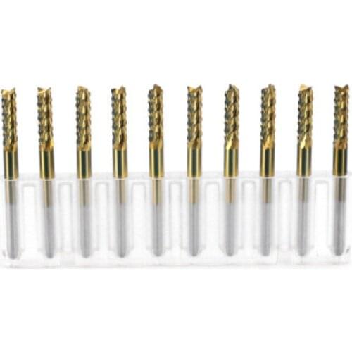 10pcs 3.175mm tungsten steel engraving machine knife PCB rough skin corn milling cutter file for PCB, SMT, CNC 0.5mm-3.175mm