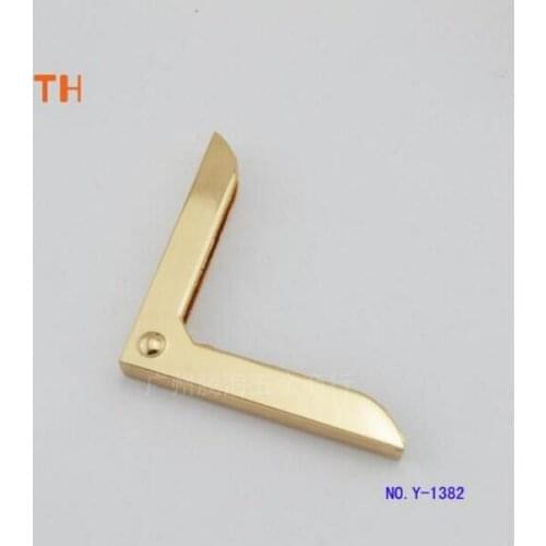 10 PCS/lot) new metal tape sealing side Angle of clasp hardware DIY leather handbags accessories women fashion bags metal bead