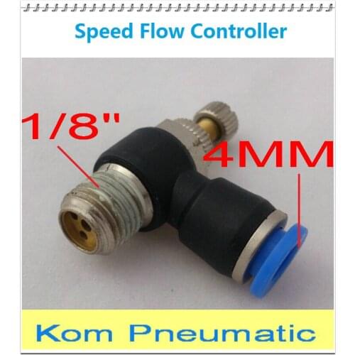 10pcs a lot SL 4-01 Air Speed Flow Controller Pneumatic Coupling Throttle For 4mm Tube 1/8" Thread SL4-01 4mm-1/8" Male Fitting