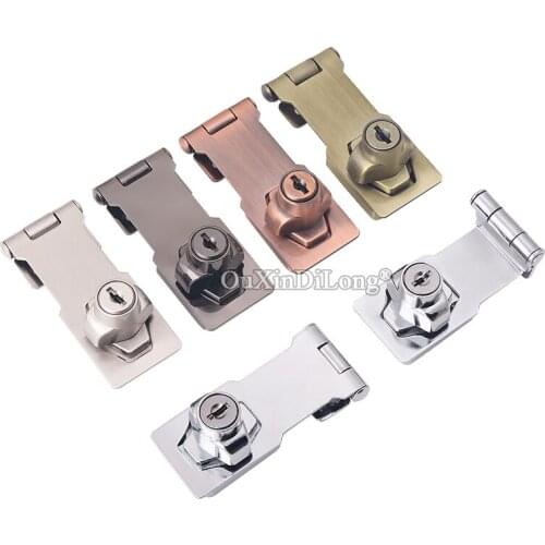 High Quality 10PCS Zinc Alloy Cabinet Locks Cupboard Drawer Box Cabinet Locks Door Closet Hasp Lock 3 Colors for choose