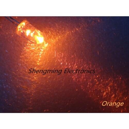 100pcs 5mm Round Orange Superbright LED Light water clear