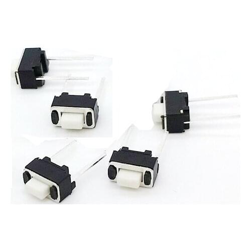 100pcs/lot 3*6*4.3/7mm DIP 2 pin Push Button Switch 3x6x4.3/7 mm Tact Switch with 5mm pin