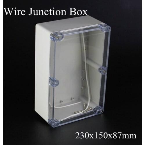 230x150x87mm ABS IP65 Waterproof Plastic Wire Junction Box Transparent Enclosure Clear Project Case Electronic Terminal