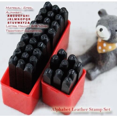 27 Characters pack LEATHER CRAFT ALPHABET STAMPS quenching Steel DIY sewing tools & accessory