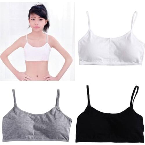 3Pcs Girls Bras Soft Young Children Bra for Kids Teenagers Training Vest Underwear