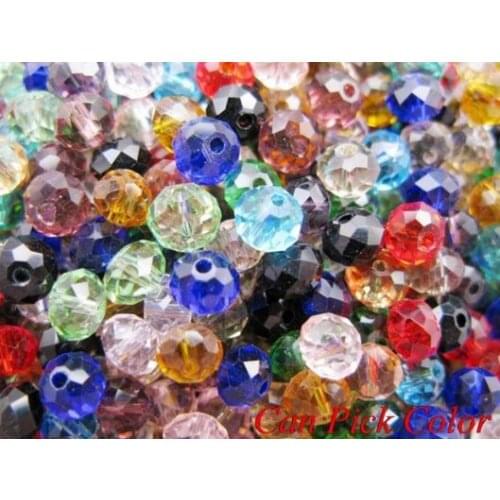 6mm lot loose strand Mixed white Faceted Rondelle Glass Crystal Beads spacer Bracelet jewelry DIY accessory dg345 vcurtains