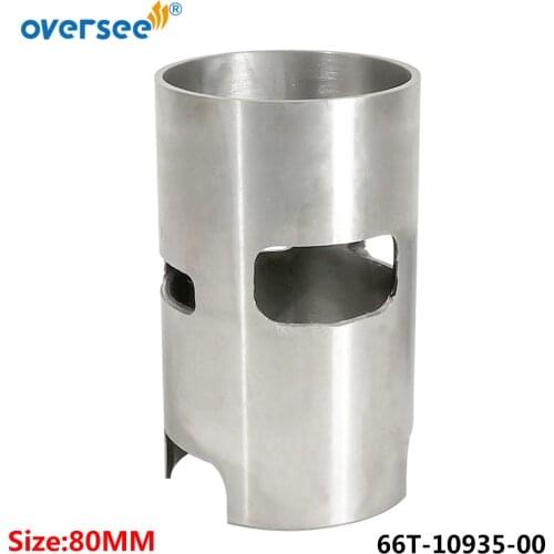 OVERSEE Liner Sleeve - Piston 66T-11312 66T-10935 fit Yamaha Outboard 40HP E 40 2T 80MM