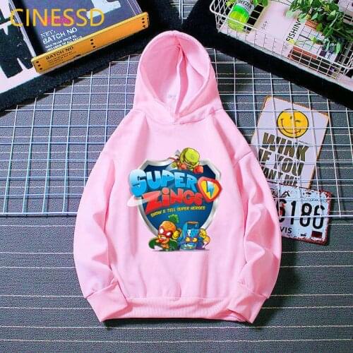Super Zings Serie Graphic Print Kids Clothes Hoodie Funny Kawaii Children Toddler Clothing Harajuku Sweatshirt Girls/Boys Tops