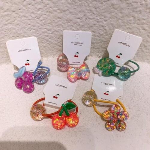 Baby Girls Elastic Hair Bands Hair Accessories Bling Hair Ring Head Rope Ponytail Hair Styling Tools Headdress Hair Wear