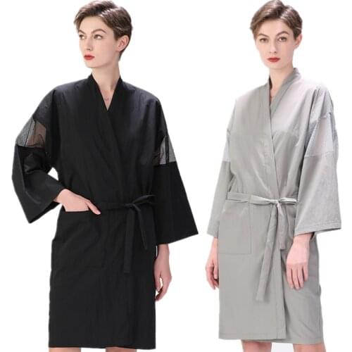 Barber Shop Guest Professional Robe Beauty SPA Gown Hair Salon Customer Perm Hair Dyeing Hairdressing Kimono Smock Clothes Apron